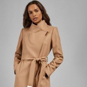 Ted Baker Camel Rytaa Belted Wool Blend Coat Size 1 (US 4)